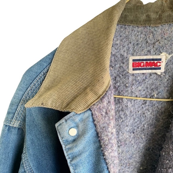 Vintage Big Mac Blanket Lined Denim Barn Coat Chore Jacket Men’s Size XL - Picture 13 of 13